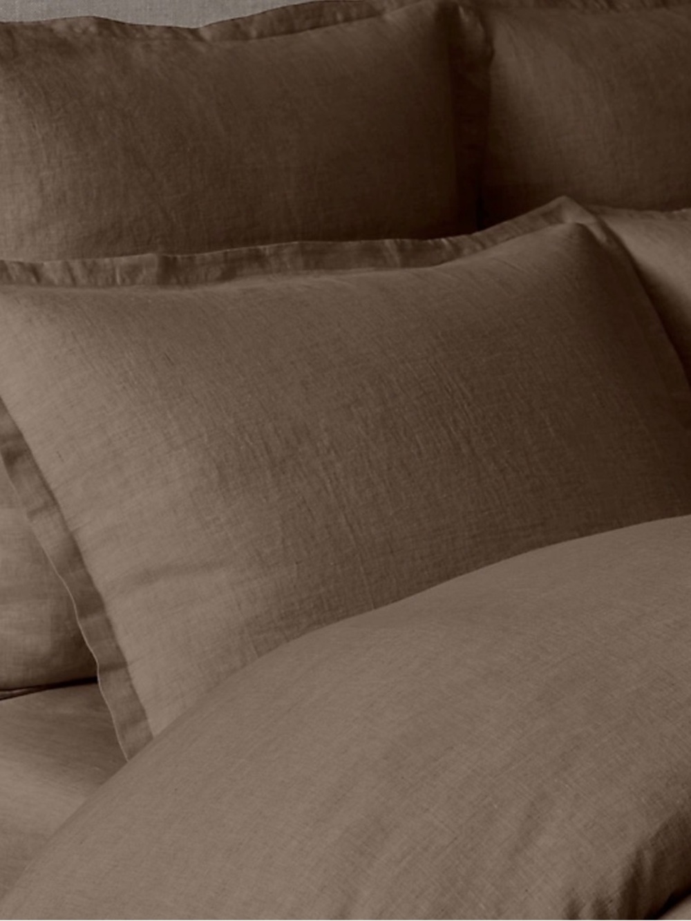 ITALIAN HERITAGE WASHED LINEN DUVET COVER - Restoration Hardware- Mochaccino